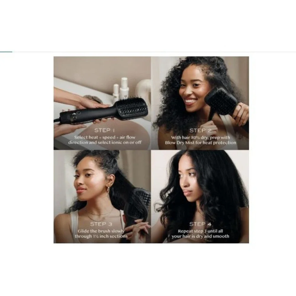 Kristin Ess Hair Volumizing Blow Dryer Brush Blowout + Hair Straightening Brus